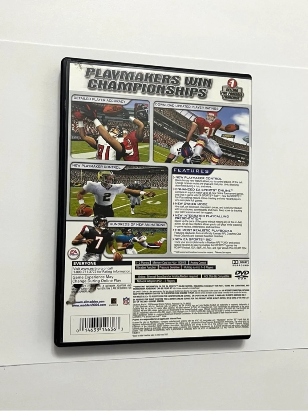 Madden NFL 2004 (Sony PlayStation 2, 2003) Tested - No Manual